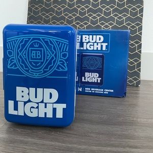 NEW Blue Bud Light 6 can/4 liter capacity mini beverage cooler